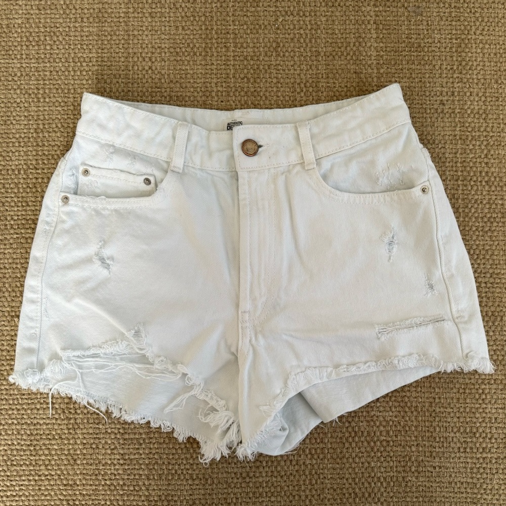 Zara Authentic Denim by TRF White Shorts, Size 2